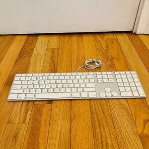 Genuine Apple A1243 Wired USB Keyboard w/ Numeric Keypad for iMac, Mac Mini